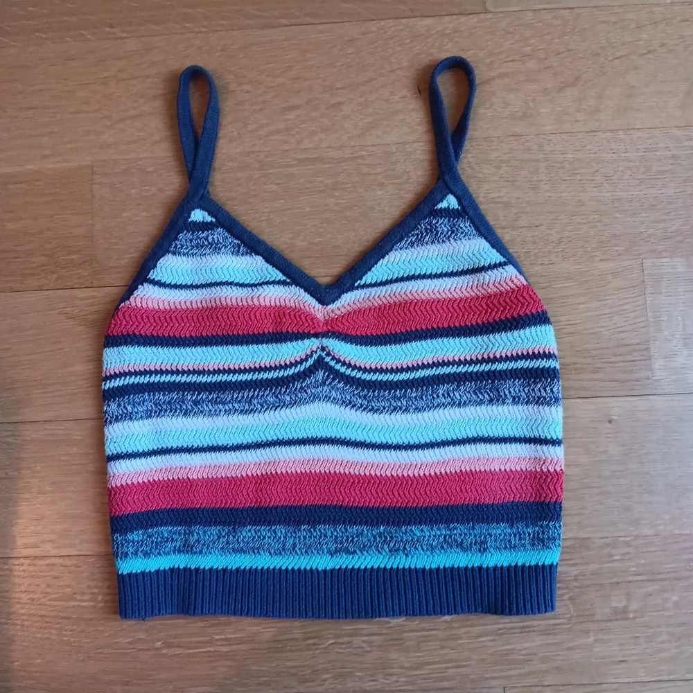 Popsicle Knit Cropped Tank 💙